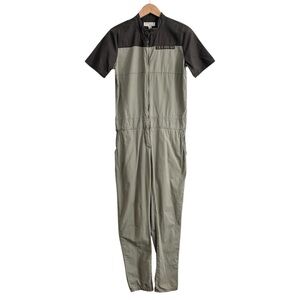 Triple Five Soul Two-Tone Army Green Utility Jumpsuit